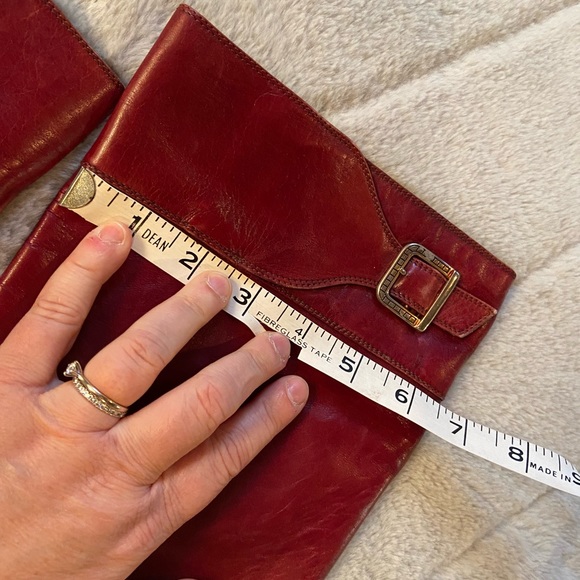 Bartoli VERO CUOIO Real leather RED high knee boots - size 38  8 - Picture 8 of 12